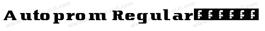 Autoprom Regular字体转换